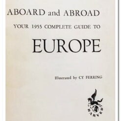 Book cover. Copy Aboard and abroad. Your 1955 guide to Europe