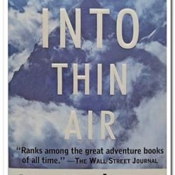 Used book cover. Into thin air. A Personal Account of the Mt. Everest Disaster. Author: Jon Krakauer Publisher: Anchor Books Publ. Date: 1998