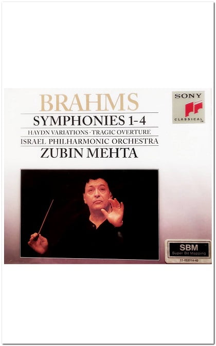 CD cover. Brahms - Symphonies. Israel Philarmonic Orchestra Zubin Mehta