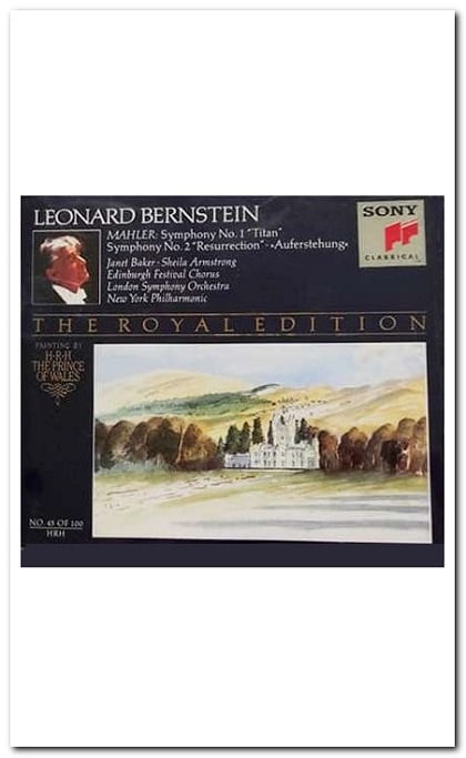Εξώφυλλο CD. Leonard Bernstein Mahler Symphony No.1 Titan No.2 Resurrection