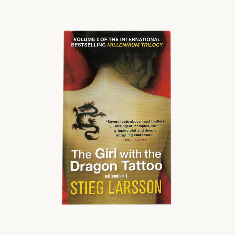 book cover. The Girl with the dragon tattoo