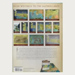 Used book back cover. The Lands of Ice and Fire. George R.R. Martin. Bantam