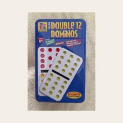 Επιτραπέζιο παιχνίδι Color Double 12 Dominos της Pavilion σε μεταλλική συσκευασία
