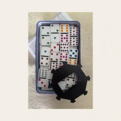 Επιτραπέζιο παιχνίδι Color Double 12 Dominos της Pavilion σε μεταλλική συσκευασία