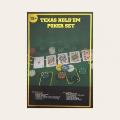 Σετ πόκερ Texas Holdem Poker Set με μάρκες τράπουλες και δισκία πονταρίσματος