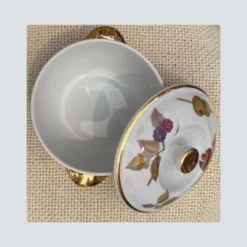 Vintage Μπολ Πορσελάνης Royal Worcester Evesham αγγλικό μπολάκι με καπάκι
