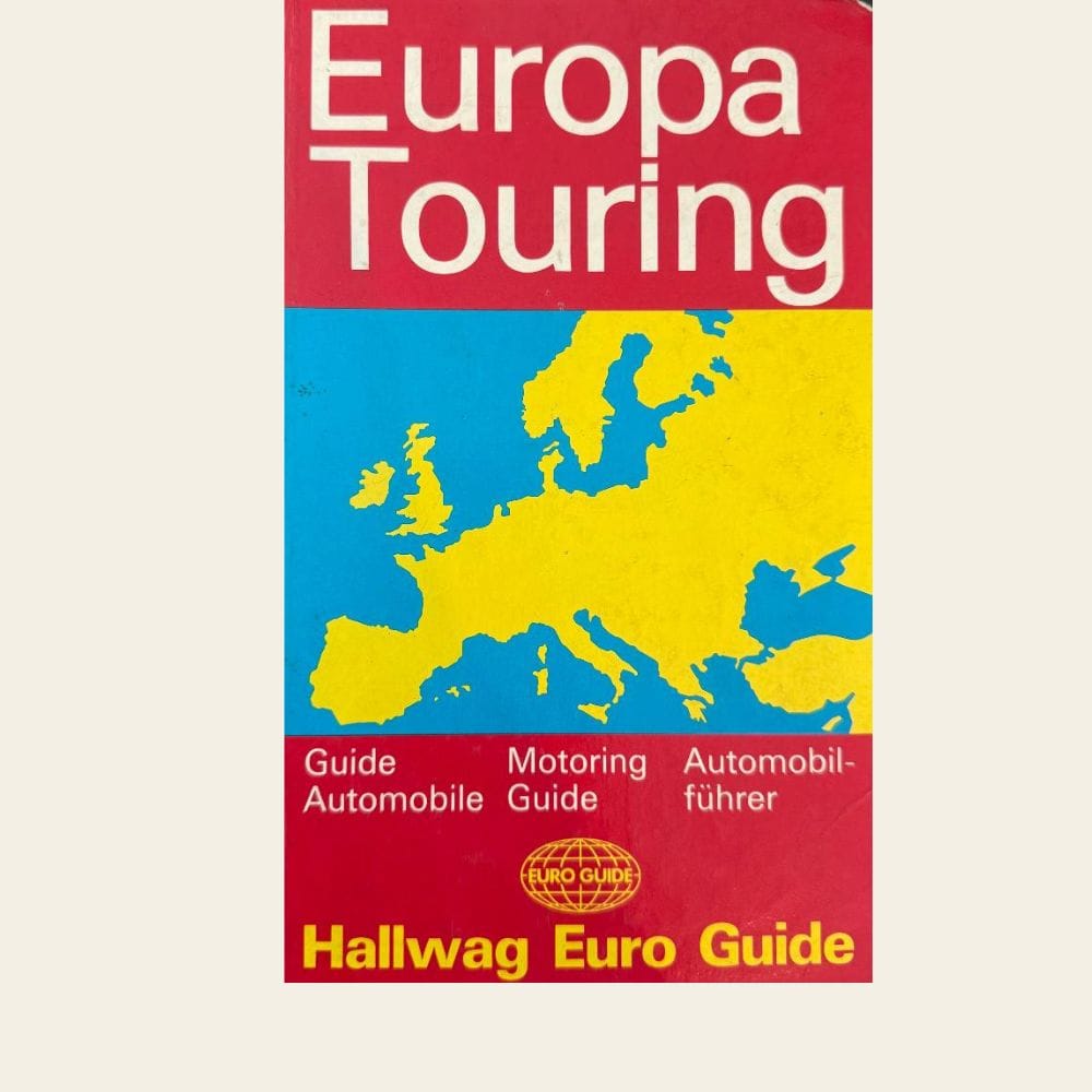 Εξώφυλλο βιβλίου. Vintage ταξιδιωτικός οδηγός Europa Touring Hallwag Euro Guide